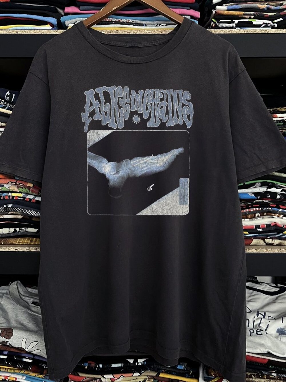 1992 Alice In Chains Broken Foot Xray  Black Tee